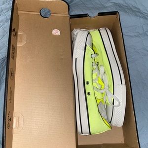 Neon yellow Converse